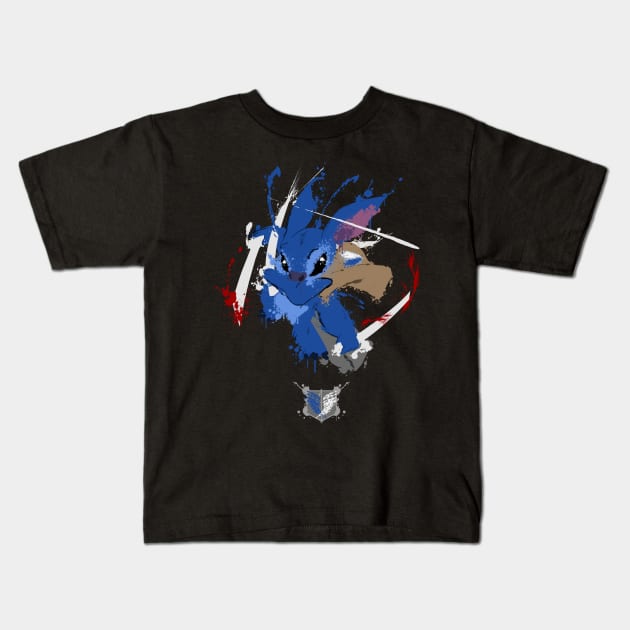 Survey Corps Stitch Kids T-Shirt by FuManChu